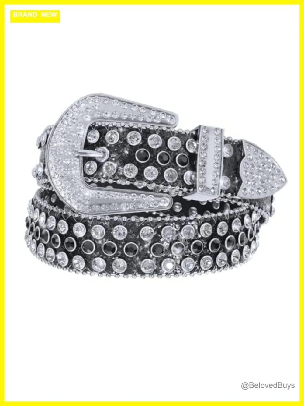 Studded Rhinestone Belt Women Men Western Bling Cowgirl Y2K Belt Retro Diamond
